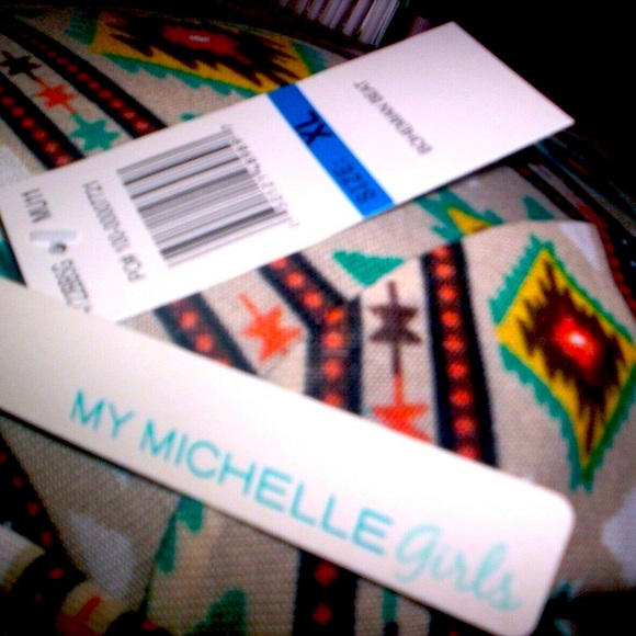 My Michelle" Jr Large Bohemian Beat Open Front Tribal Pattern Cardigan - Picture 7 of 8